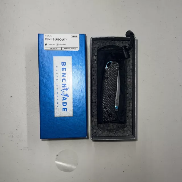 Benchmade 533-3 Mini Bugout - Carbon Fiber Handle / CPM-S90V Steel