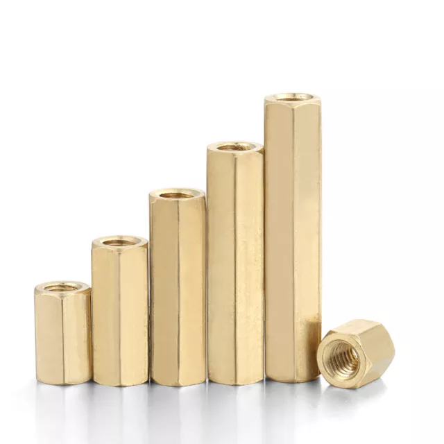 Spacer Bolts Sleeves Brass Hex Female-Female Thread Standoff  M2 M2.5 M3 M4