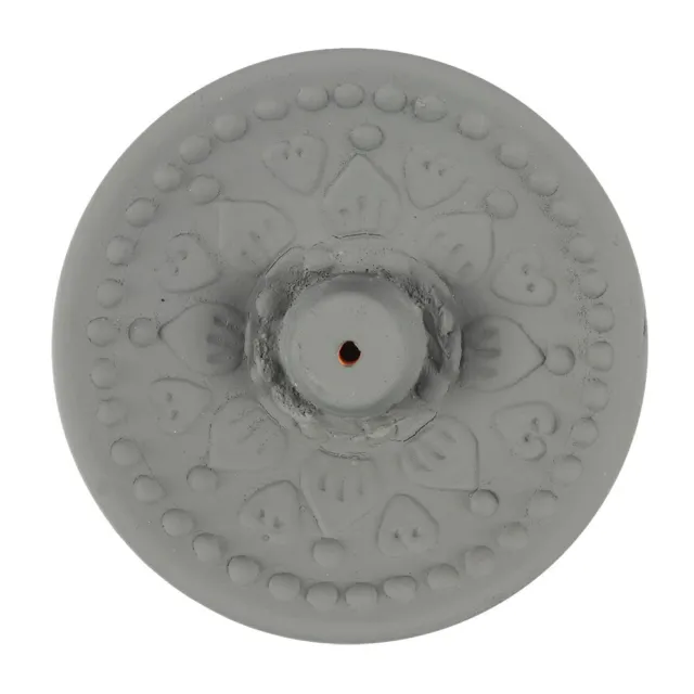 Grey Mandala Terracotta Incense Plate
