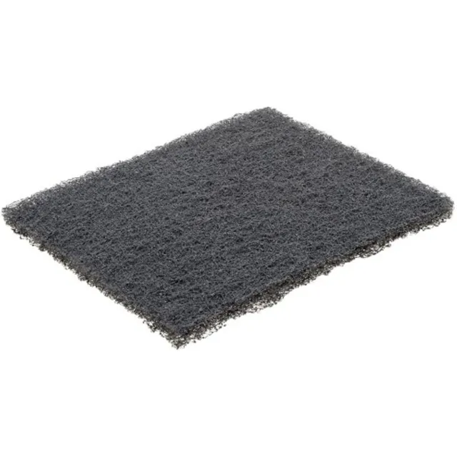 Norton Synthetic Steel Wool Pad, Polyester Fiber, 5-1/2" Length x 4-3/8" Width,