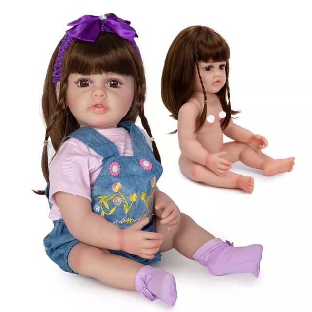 Corpo in vinile in silicone completo rinascimento bambino bambola realistica giocattoli bambini regalo di compleanno