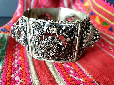 Old Asian Silver Filigree Bracelet …beautiful collection & accent piece