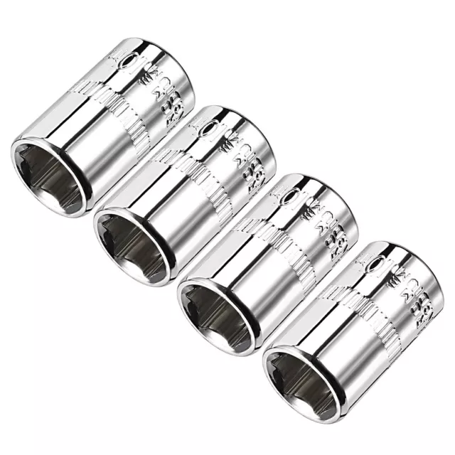 4Pcs 1/4-inch Drive 10mm Cr-V 6-Point Shallow Socket