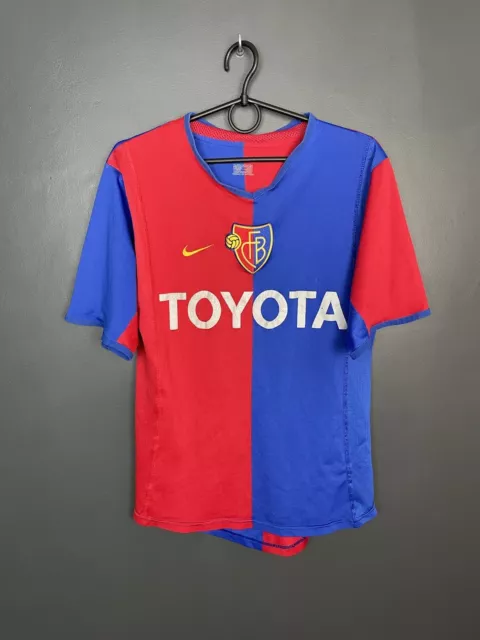 Basel 2002/2004 Home Football Shirt Nike Vintage Signed Jersey Size Xs Adult