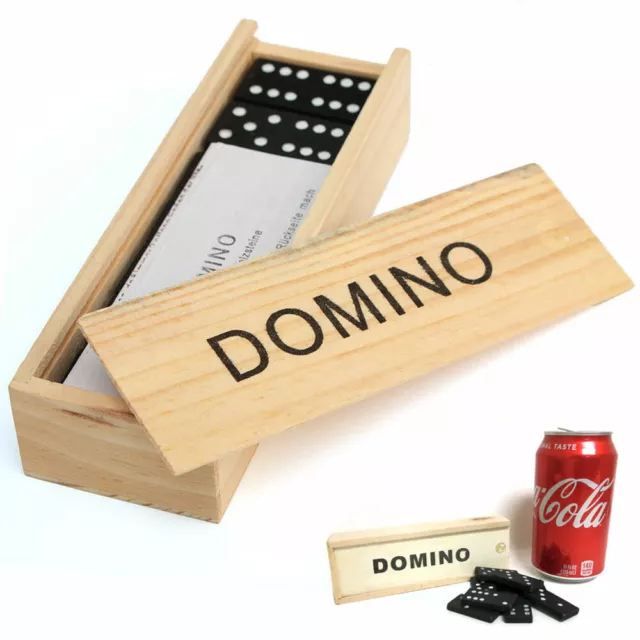 28 Piezas Juego Dominó Madera Caja Tradicional Clásico Bloques Juguete Regalo De