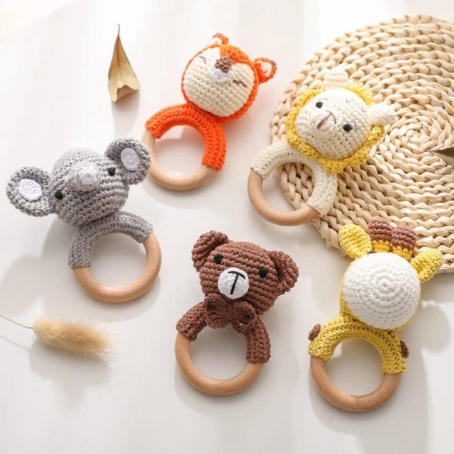 Woolen Baby Teeth Ring Tooth Grinding Hand Bell Cute Baby Rattles  Newborn