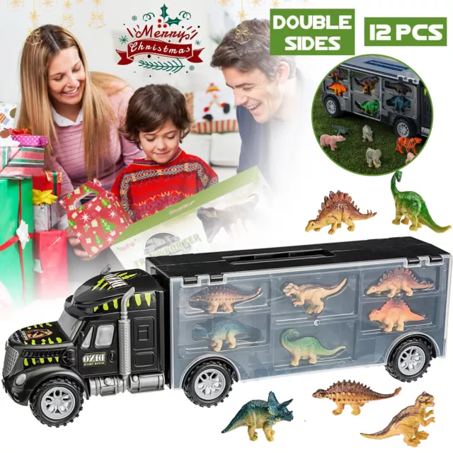 Dinosaurier Spielzeug Figuren LKW Autotransporter Dino Kinderspielzeug Geschenke