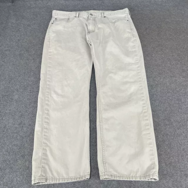 LEVIS 559 Pantaloni chinos da uomo 38 beige dritti rilassati W38 L30 (20069)