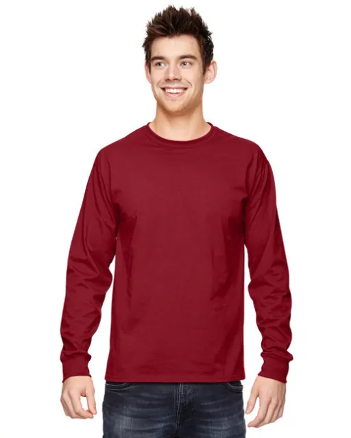 Fruit of the Loom 4930 Mens Long Sleeve 5 oz. HD Soft USA Cotton Stylish T-Shirt