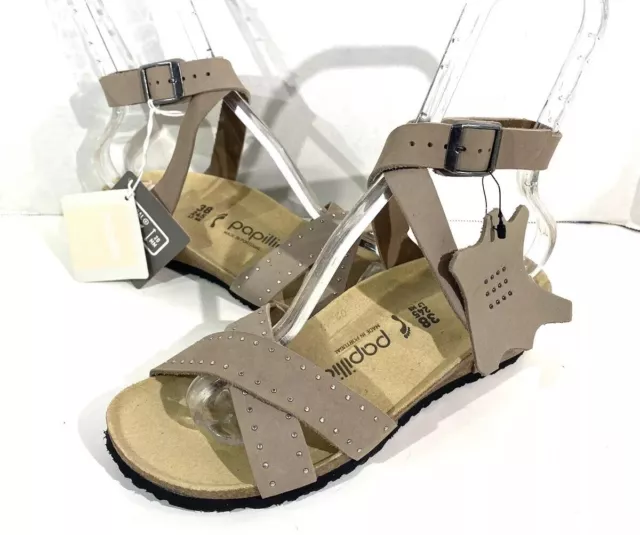 Papillio Lola Women’s Size 7 (EU38)N Fit Biscuit Rivets Wedge Sandals RL-214*