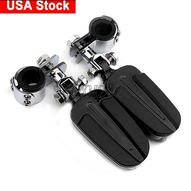 Motorcycle 1" to 1-1/4" Engine Guard Highway Foot Pegs For Yamaha Honda Harley