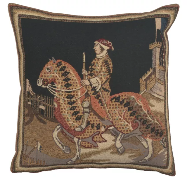 Cushion Cover – Knight Of Siena – Tapestry Throw Pillow Cover 16x16 in New