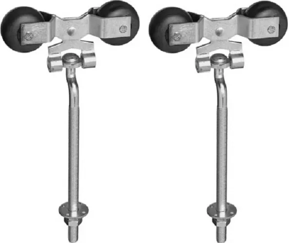 Stanley Mfg N193-714 Pack of 2 Zinc Flexible Barn Door Rollers w Offset Bolt