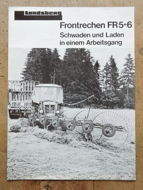 ORIG. PROSPEKT LANDSBERG Front Rechen FR5+6 Traktor Schlepper EUR 5,00 ...