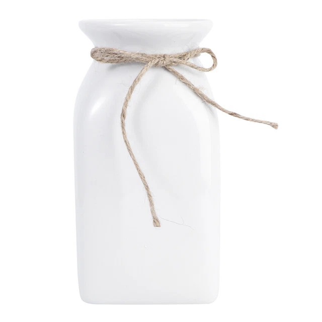 Vaso A Forma Di Cuore Anatomico In Resina Bianca - Decorazione Scrivania Per Fiori - 11x15 Cm - 3
