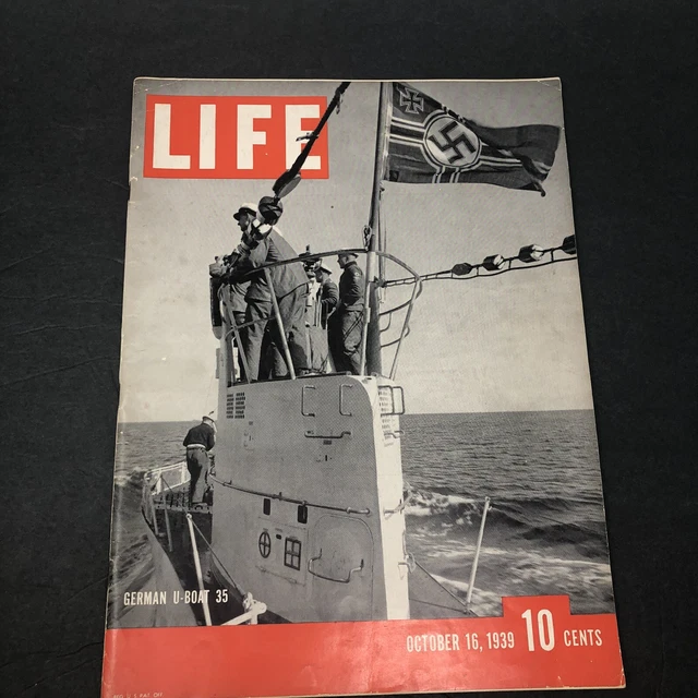Life Magazine October 16, 1939 German U-Boat World Series Adolf Hitler CAR Life Magazine October 16, 1939 German U-Boat World Series Adolf Hitler CAR