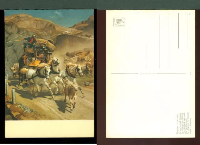 Br1709 Cartolina Quadro La Diligenza  Del Gottardo - Pittore Koller -Nuova