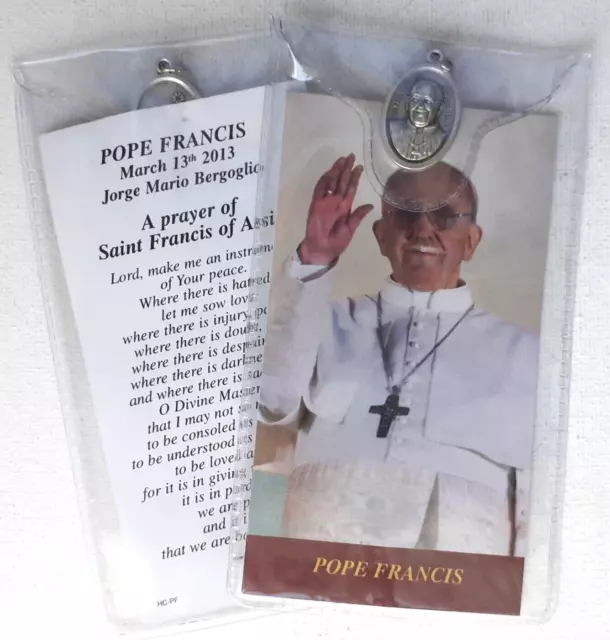 POPE FRANCIS    Prayer Card & Medal