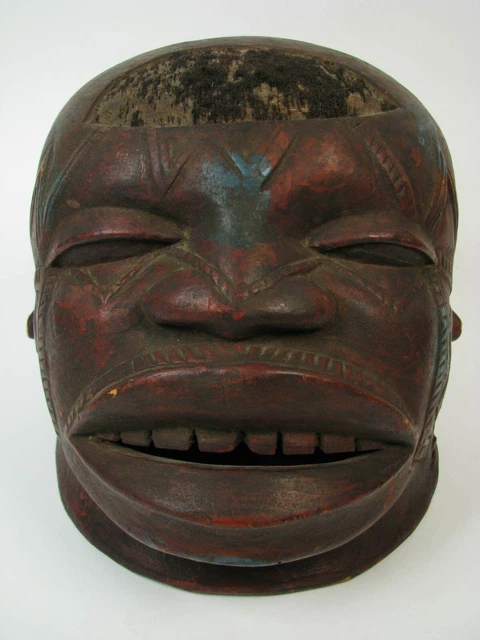 GothamGallery Fine African Tribal Art - Tanzania Makonde Lipico Helmet Mask - K