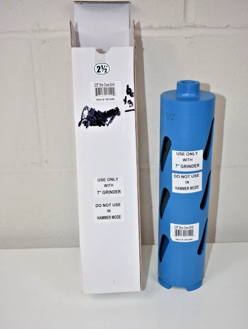 LOT OF 3 New in Box 2.5" Diamond Dry Core Bits- Ruswest Inc., Gazel Model 181249
