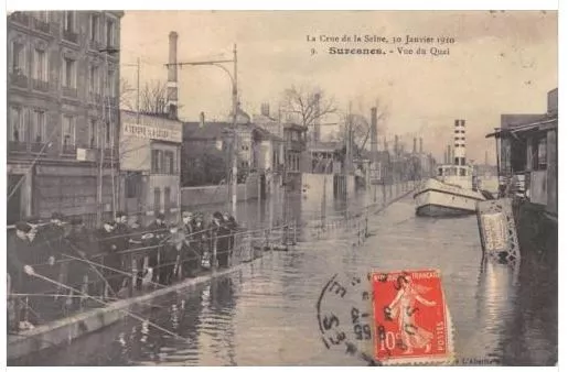 Cpa 92 Suresnes Dock View