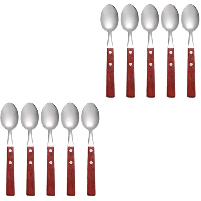 10 Pcs Cuillère En Acier Inoxydable 304 De Service Alimentaire