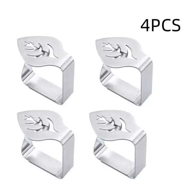 4/8/12x Table Cloth Clips Stainless Steel Leaf Shaped Cover Tablecloth Clamp Peg