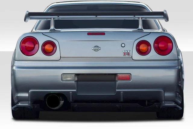 Duraflex Estra Rear Bumper Cover - 1 Piece for 1999-2002 Skyline R34 2DR Duraflex Estra Rear Bumper Cover - 1 Piece for 1999-2002 Skyline R34 2DR