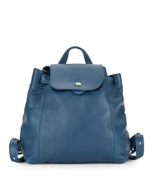 NWT LONGCHAMP LE Pliage Pelle Zaino Blu EUR 381 92 PicClick IT