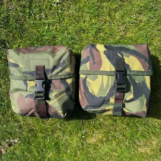 2x Genuine Dutch Military Woodland DPM MOLLE Webbing System Large Utility Pouch