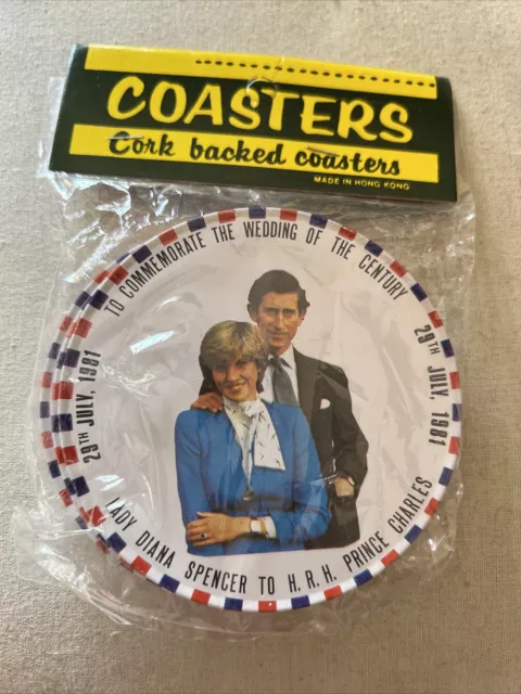 coasters to commemorate the wedding - lady diana spencer & prince Charles