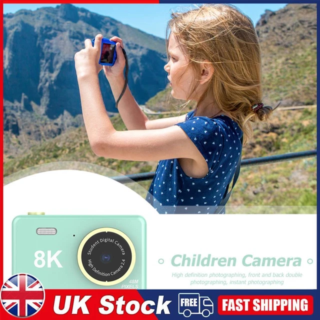 80MP 2.4 inch HD Screen Kids Digital Video Photo Camera with 32GB Card (Green)