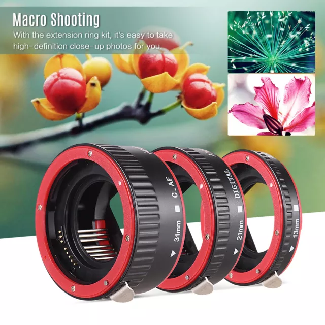 Auto Focus AF Macro Lens Extension Tube Ring for Canon EOS EF EF-S Camera O3Q6