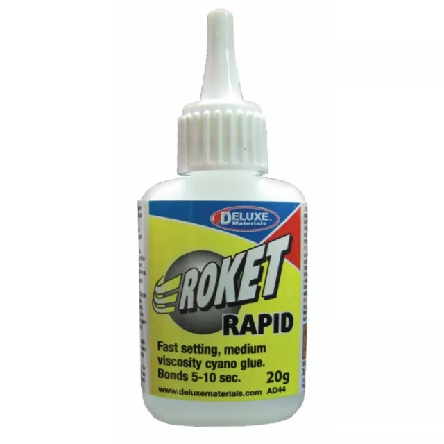 Deluxe Materials Roket Rapid. Fast Setting Medium Viscosity Cyano Super Glue 20g