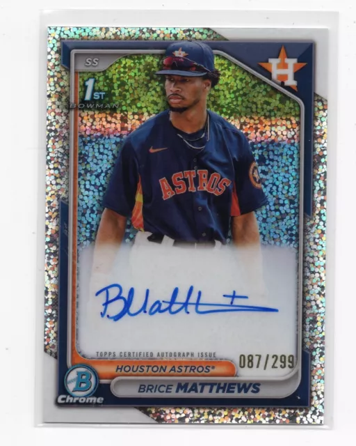 2024 BOWMAN BRICE Matthews 1st Prospect Chrome Speckle AUTO 087/299