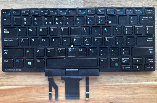Tastiera DELL F2X80 US International Retroilluminata - Per Latitude E5450 E5470 5480 E7450 E7470 7480, Layout QWERTY