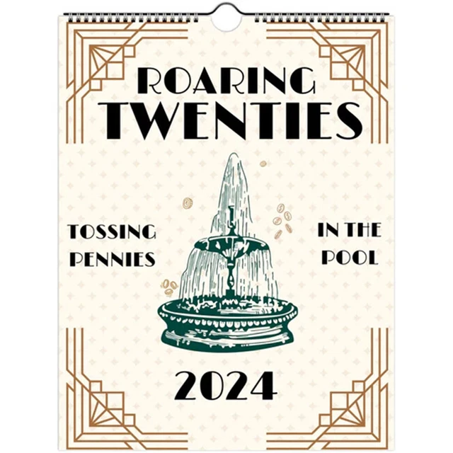 ROARING TWENTIES MONATSKALENDER Wandkalender 1 Januar 2024 31