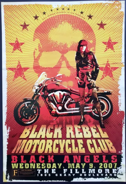 Black Rebel Motorcycle Club Concert Poster 2007 F-873 Fillmore
