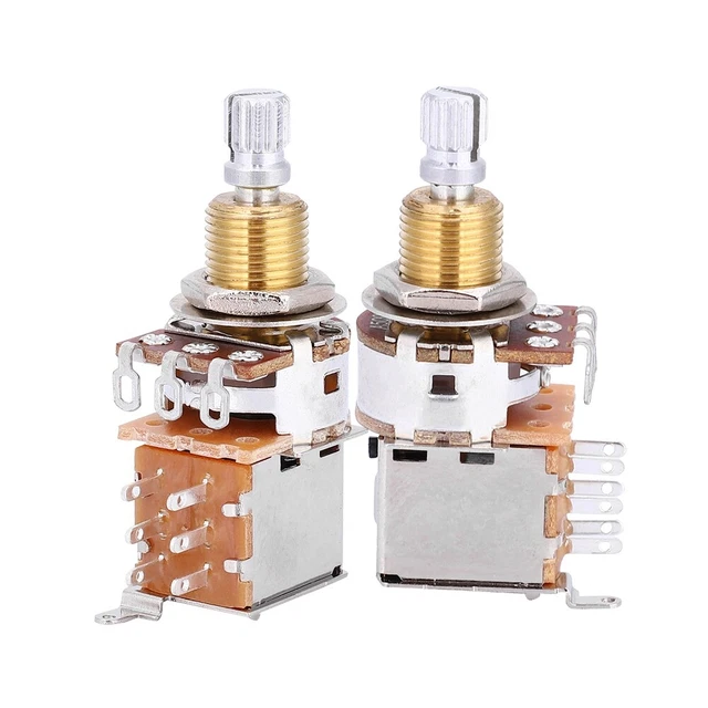A500K Guitare électrique Potentiomètre Linéaire Tone Pull Button Switch Pot Pick