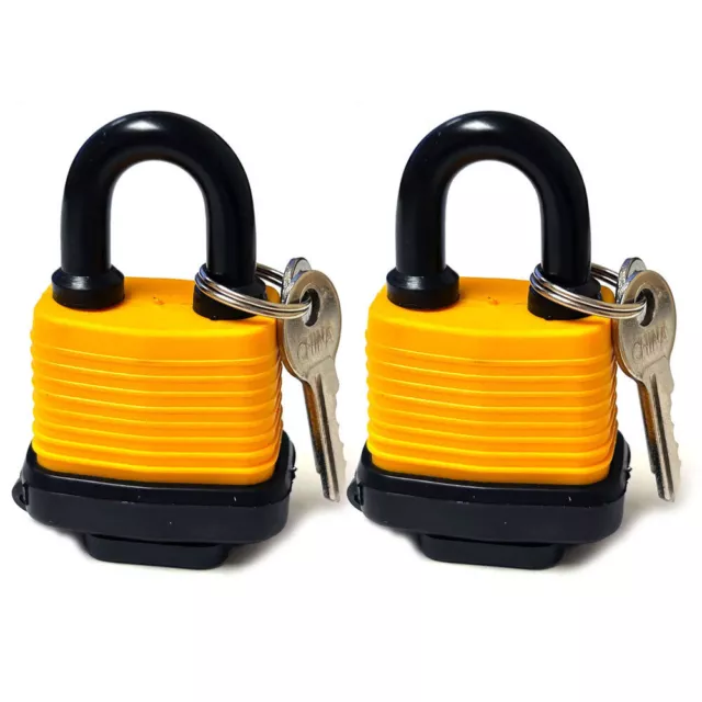 2 PC Imperméable Cadenas 30mm Résistant Serrure Coussinet Durable Acier Sécurité