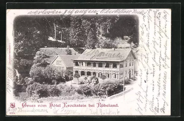 Ansichtskarte Rübeland, Hotel Krockstein 1902