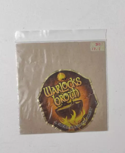 Shepherd Neame, Warlocks Broth, Beer / Ale Bottle Label - Kent UK - Man Cave
