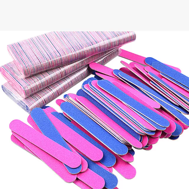 100pcs Mini Nail File Nail Buffers DIY Manicure Pedicure Scrub Nail Arts To;k NN