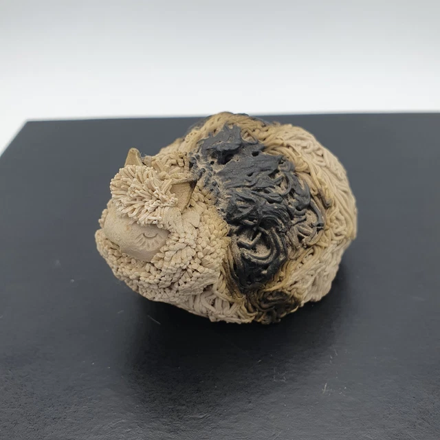 ARK Pottery Woolly Sheep farm animal figurine in a Rustic clay look