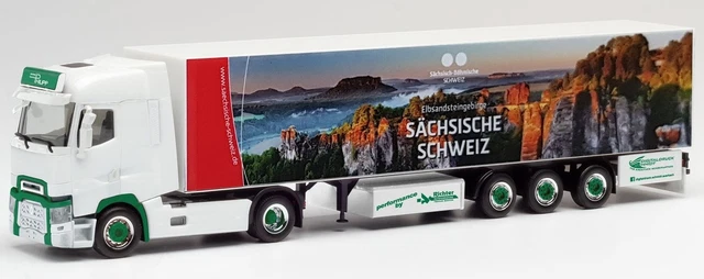 Miniature SCANIA CS 20 HD 4x2 avec remorque 3 Essieux LOG-X HERPA
