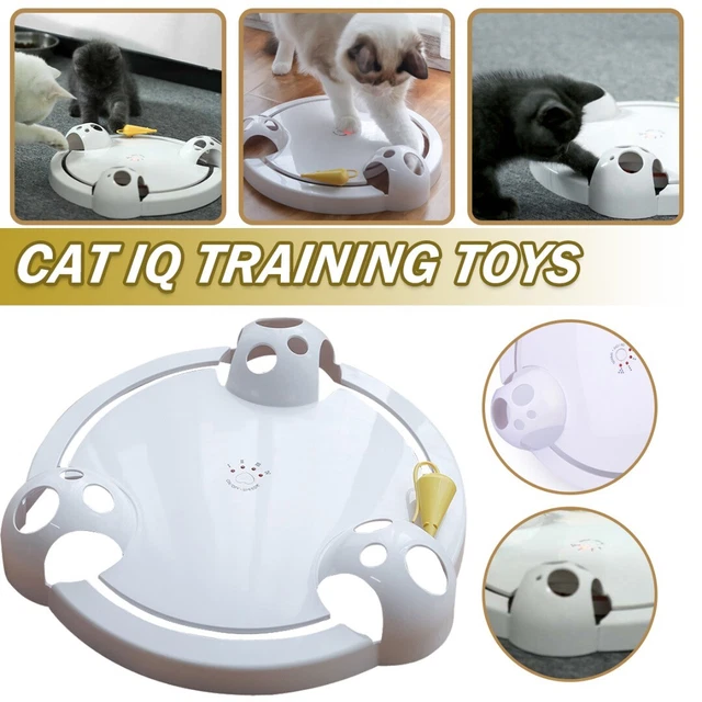 Cat Toys IQ Entrenamiento Gatito Atrapa Ratón Juego Eléctrico Tablero de Juego Rascar Garra Juguete