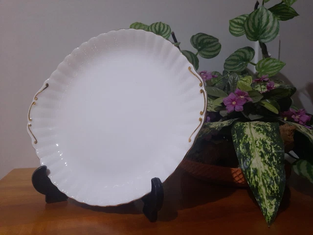 Royal Albert England Bone China Val D'Or Cake Plate Self Handles