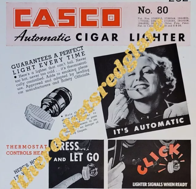 VINTAGE CASCO CAR Truck Automobile Cigarette Lighter OEM Polished Brass  $35.00 - PicClick