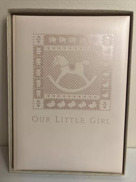 NEW Vintage 1984 Hallmark Keepsake Album Baby Book Our Little Girl Pink Orig Box
