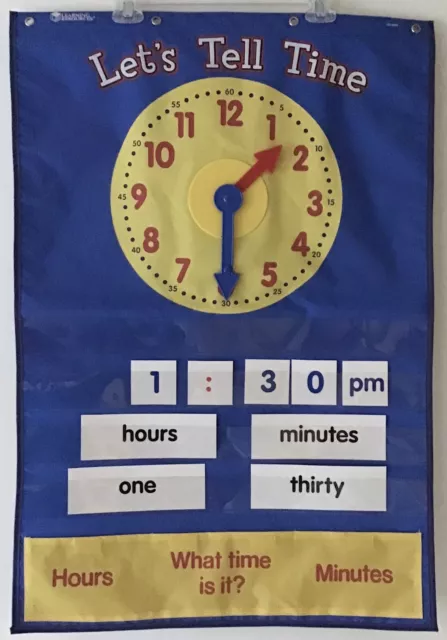 Learning Resources Teaching Time Pocket With 64 Cards 23x34 Teachers Read Descrp